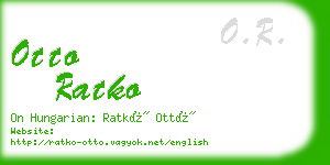 otto ratko business card